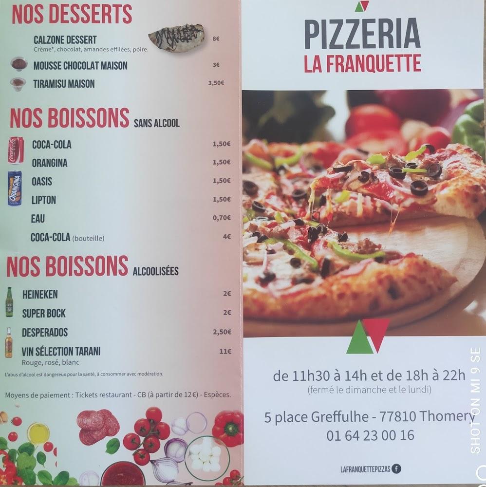 Pizzeria La Franquette - Menu Image 1
